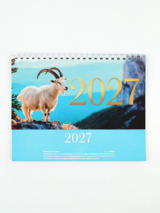 Цена за 2 шт. Календарь 2027 настольный, домик, 14×20 см