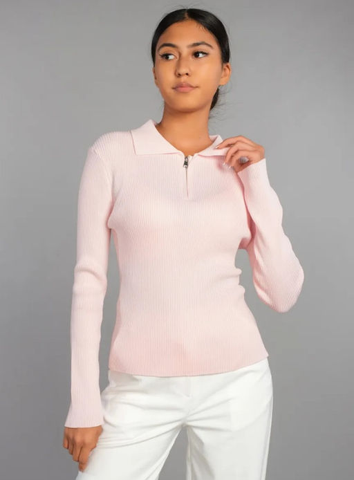 K13354 Джемпер (вязаный трикотаж) РОЗОВЫЙ