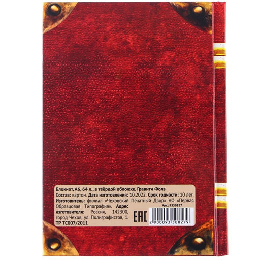 Блокнот А6, 64 листа, в твёрдой обложке, Гравити Фолз - Disney фото 4