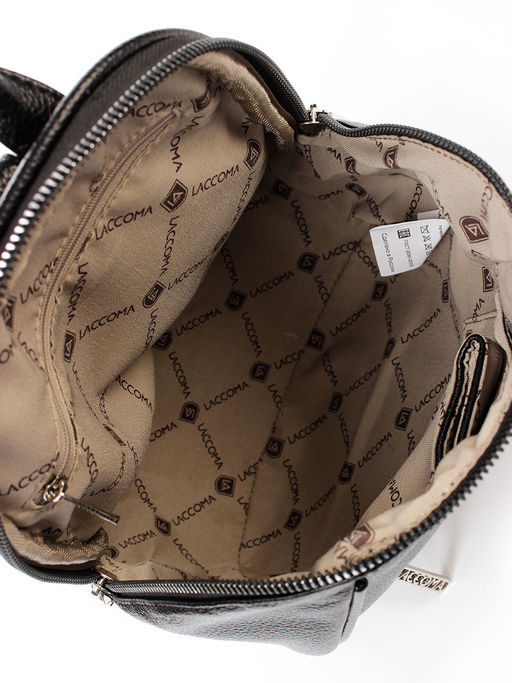 LACCOMA рюкзак Мэри-Y2005-черный эко кожа хлопок  фото 5