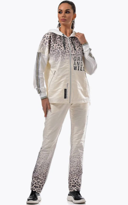 Брюки из тонкого футера  комбинированные с плащевкой . - А+б коллекция фото 21