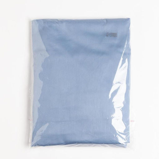 Простыня на резинке Этель 160*200*25 см, цв. синий, 100% хлопок, мако-сатин, 128 г/м²