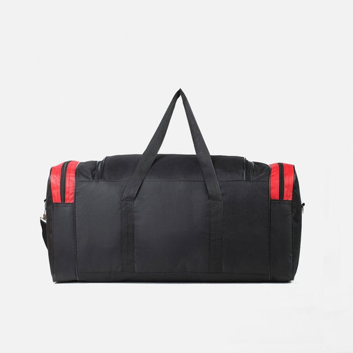 Сумка дорожная, 3 отдела на молниях, наружный карман, длинный ремень, цвет чёрный/красный - Simaland фото 3