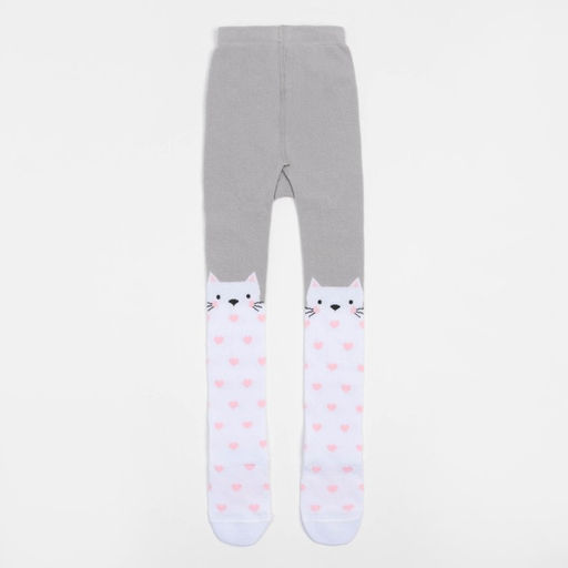 Колготки детские KAFTAN «Котик», 104-110 см, серый/белый