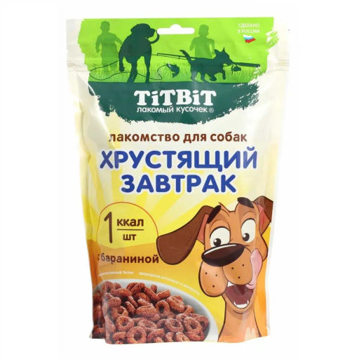 Титбит Хрустящий Завтрак с баран. для собак всех пород 350 г 4690538026236