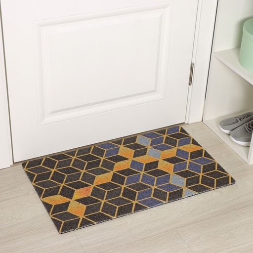 Коврик придверный Доляна «Бурлеск», грязезащитный, вырезной, 45×75 см