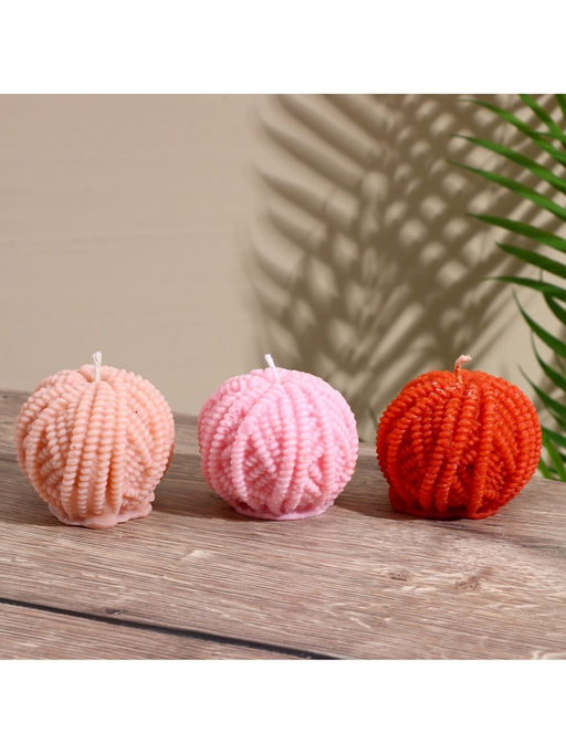 Свеча "Пряжа" 5х5х6,5 см, соевый воск