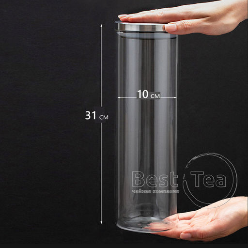 Стеклянная банка с металлической крышкой 2 л, 31х10 см