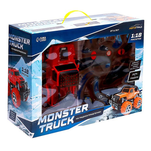 Джип радиоуправляемый Truck, масштаб 1:18, педали и руль, работает от аккумулятора, цвет красный