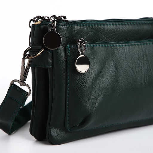 Сумка кросс-боди на молнии, цвет зелёный - Simaland фото 4