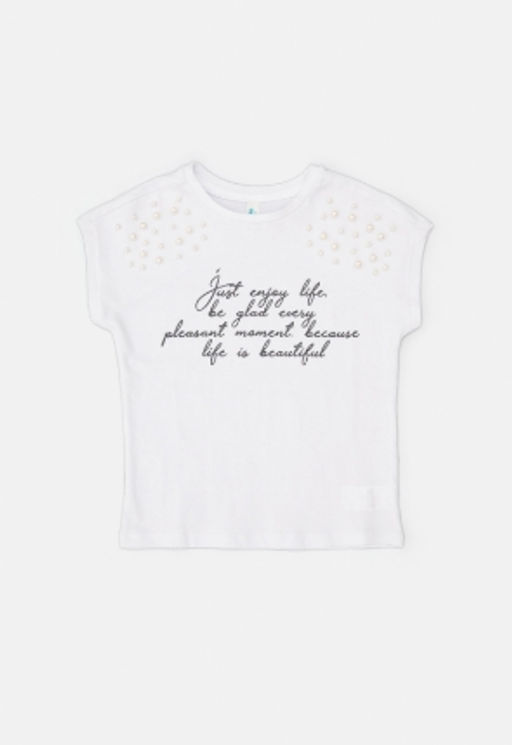 20220510026, Футболка детская для девочек Talsi белый Acoola