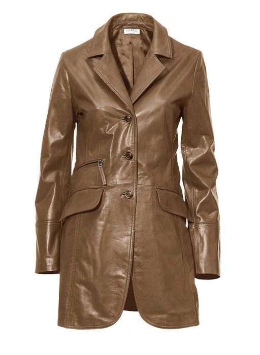 Кожаное пальто, коньячное - Heine фото 2