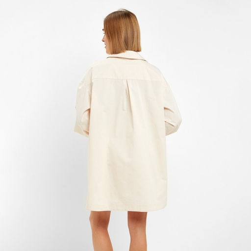 Костюм женский (рубашка, шорты) MINAKU: Oversize, молочный, размер 46