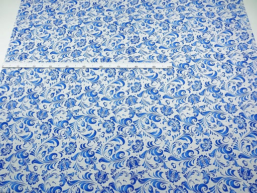 Рогожка Гжельский узор цв.серый меланж, ш.1.5м, хлопок-100%, 170гр/м.кв - Купава фото 8