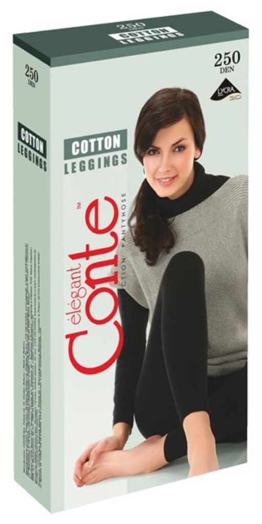 Cotton Leggings 250 (32/1) - nero - Conte elegant фото 3