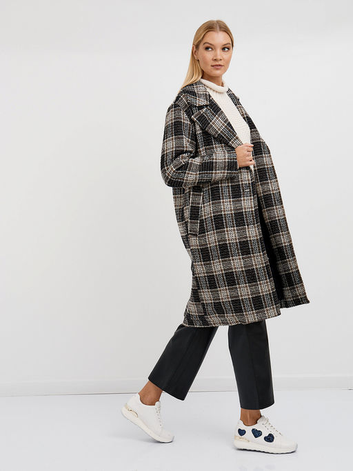 Пальто женское из шерсти в клетку - Glenfield фото 2