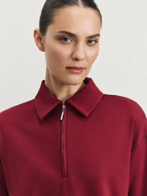 Футболка поло на молнии / Zarina  фото 6