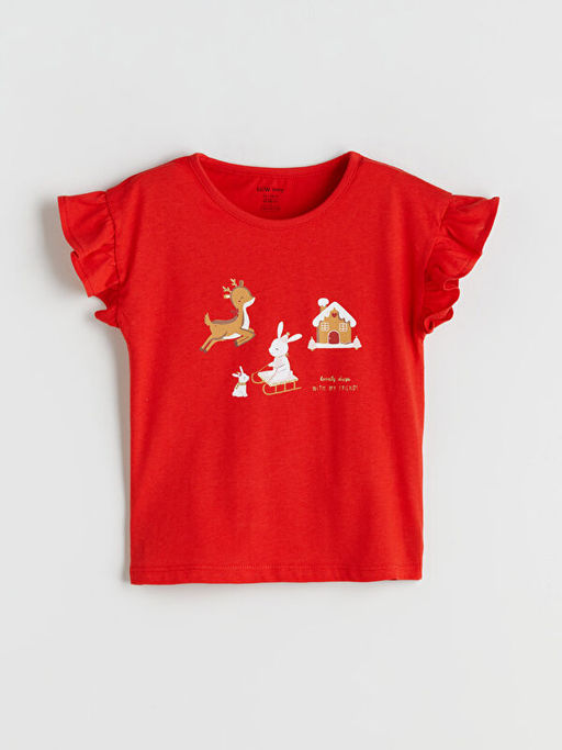 Y?lba?? Temal? K?z Bebek ?ortlu Pijama Tak?m?