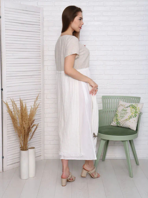 умягченный лен 100% платье - Luxuria фото 8