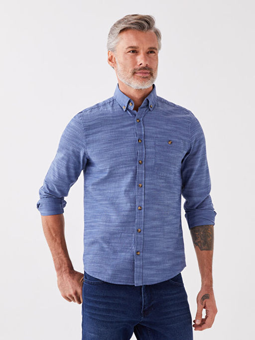 Regular Fit Uzun Kollu Poplin Erkek G?mlek