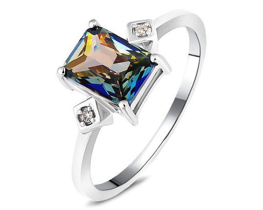 Кольцо, мистик кварц синий, Марьям