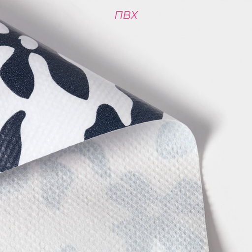 Скатерть на стол Доляна, 137×180 см, чёрно-белая