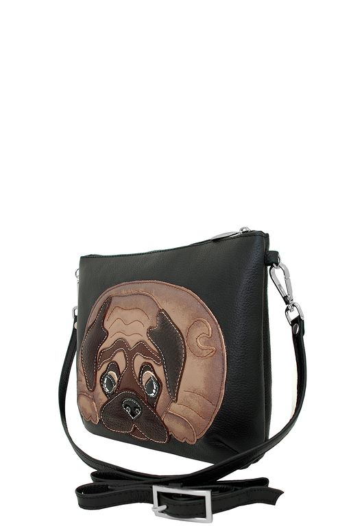 Сумка с аппликацией ДС-261-118 черный - Protege фото 3