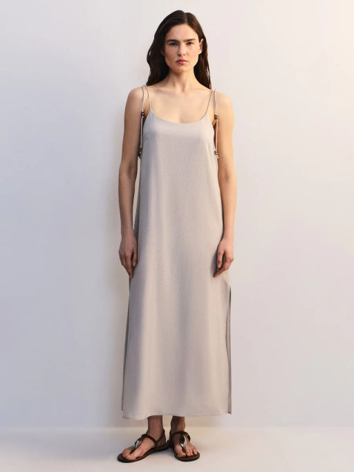 Сарафан изо льна с декоративными бусинами ZR2605012903-36 / Zarina