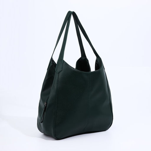 Сумка-мешок на молнии, цвет зелёный - Simaland фото 3