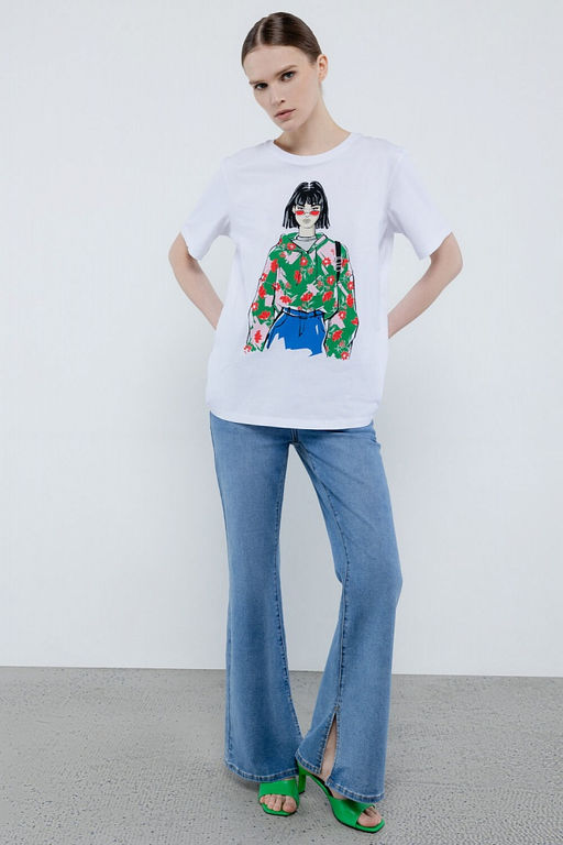 Светло-синие джинсы-клеш - Incity фото 4