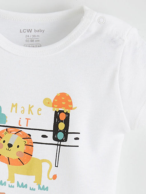 Bask?l? Erkek Bebek ??t??tl? Body