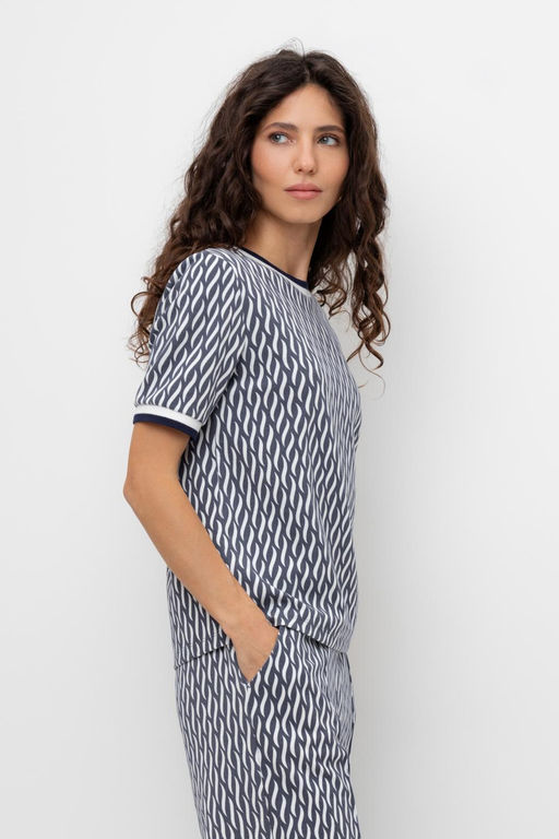 ЕВТ 3220/синие мини косы фуфайка жен