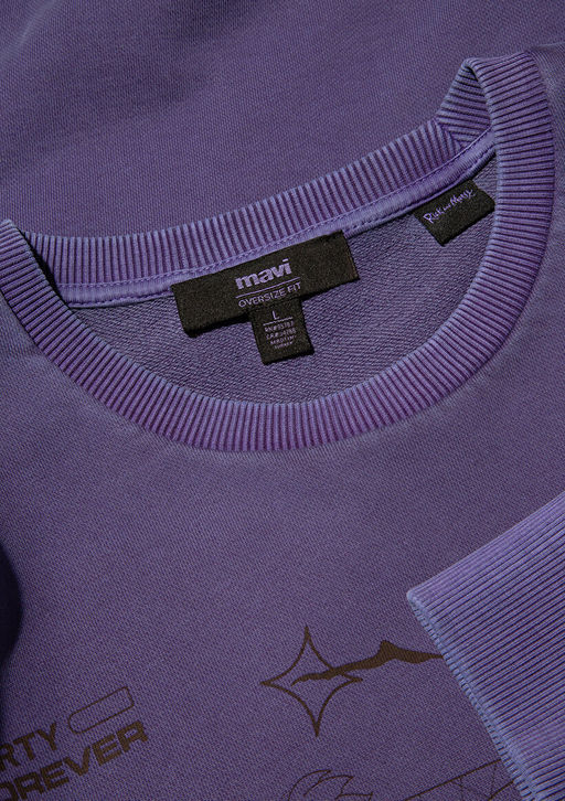 Rick and Morty Bask?l? Mor Sweatshirt - Mavi фото 6