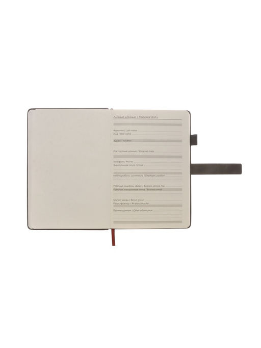 Ежедневник недатированный А5, с хлястиком, 80 листов, в линейку, пвх, серый - Simaland фото 3