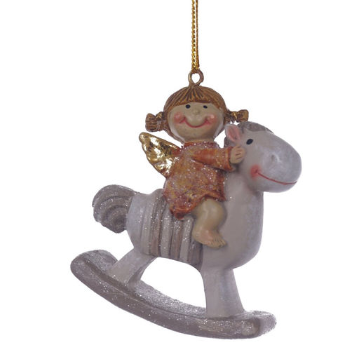 Фигурка декоративная подвесная "Ангел/Дед Мороз", L5,5 W2,5 H6 см, 4в.