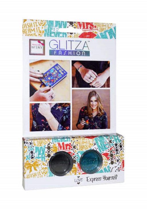 Lukky арт.Т18793 Glitza Fashion Набор "Самовыражение" 2 клейк листа с дизайн 2 баночки с блёстками