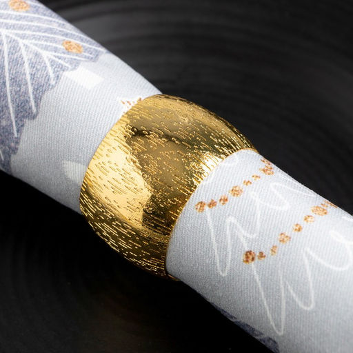 Набор салфеток сервировочных «Этель» Let it snow, 40×40 см - 2 шт., с декоративными кольцами, серые