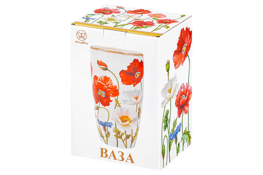 Ваза 1,5 л 12,5*9,5*22 см Маки NEW BONE CHINA - Elan gallery фото 8