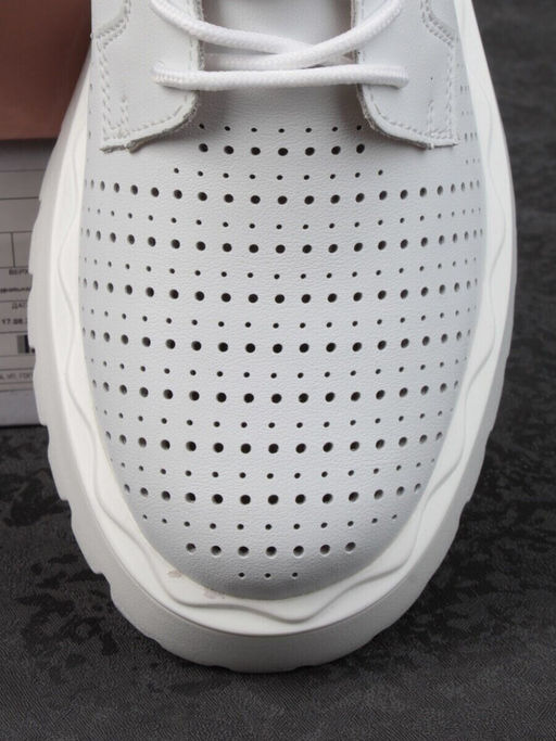 03-HY8-2D WHITE Полуботинки женские (натуральная кожа)