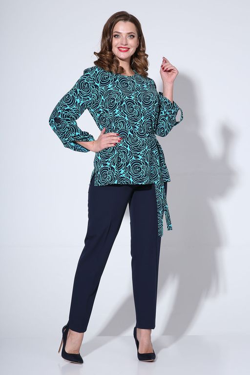 Костюм Liona Style 811 бирюза/синий
