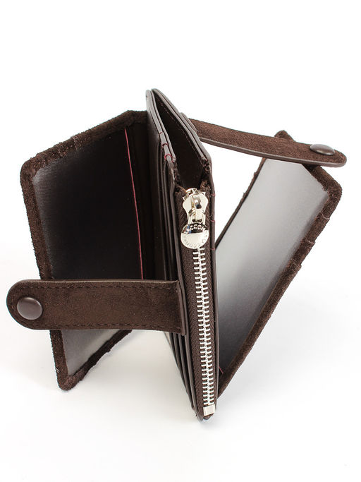 LACCOMA кредитница LA-6525-Z-темно-коричневый натуральная замша фото 6