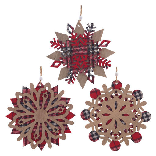 Украшение новогоднее "Снежинка", L15 W0,6 H15,5 см, 3в.