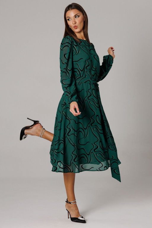 Платье Lars Style 1159 зеленый, черный