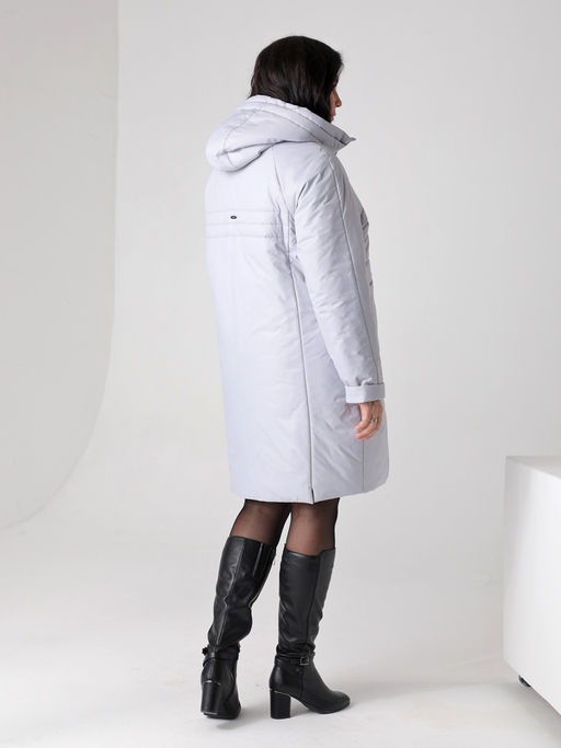 24318 Пальто дем. св.серый - Dizzyway фото 4