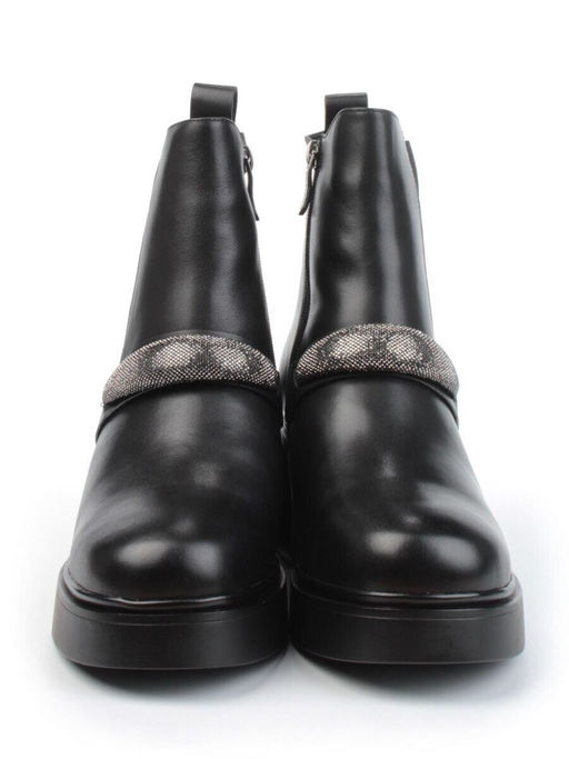 04-M904 987-31M-1 BLACK Ботинки зимние женские (натуральная кожа, натуральный мех)