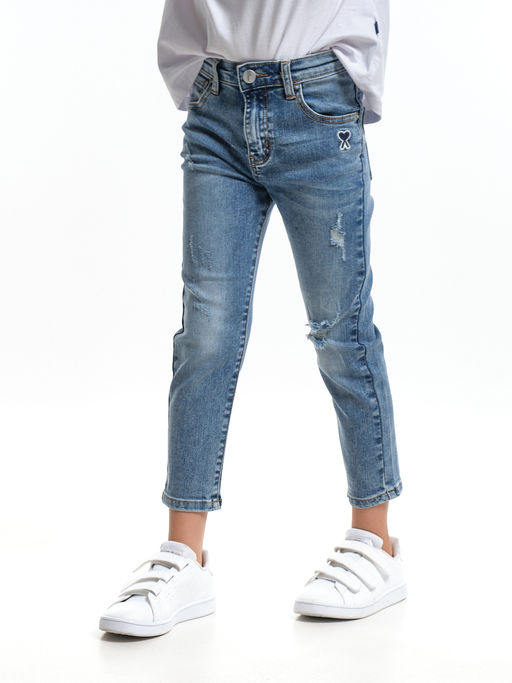 Детские джинсы 33-Е1014 синий - Mini maxi фото 7