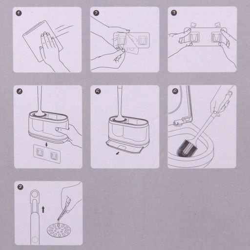 Ерш с креплением на стену "Стиль" 43 см, силиконовая щетка 8625