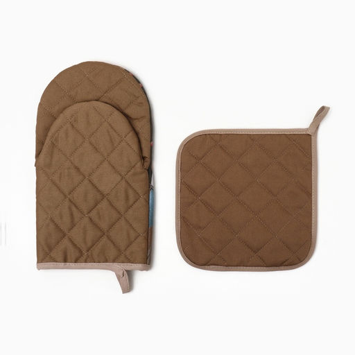 Набор подарочный Этель Bears, варежка 15?28 см, прихватка 19?19 см, хлопок 100%