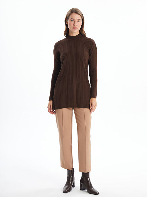 Dik Yaka Kad?n Triko Tunik