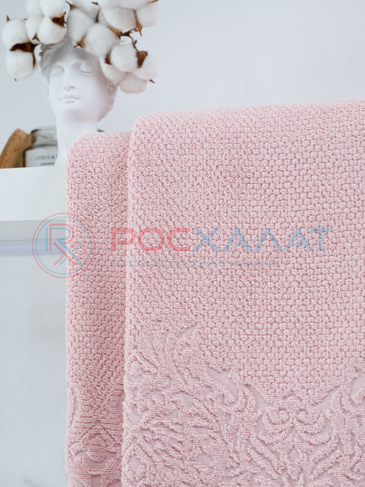 Махровое полотенце жаккардовое Вензель миндаль ПМА-6599 (187) 70х140 - Росхалат фото 4